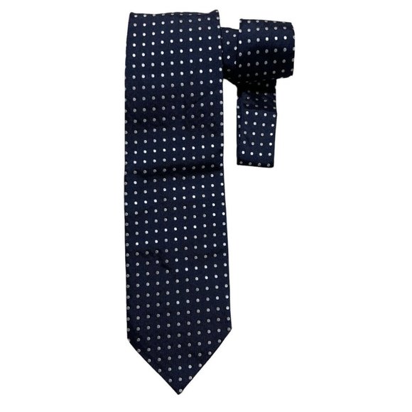 Moreal Camiceria Other - MOREAL CAMICERIA Blue Polka Dot Silk Tie ITALY 58"/ 3.5" EC